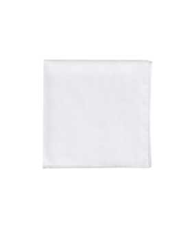 White Poplin Pocket Square – Luxurious 100% Cotton with Hand-Rolled Edges
