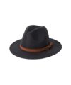 Lisanthus Wide Brim Fedora in Dark Gray