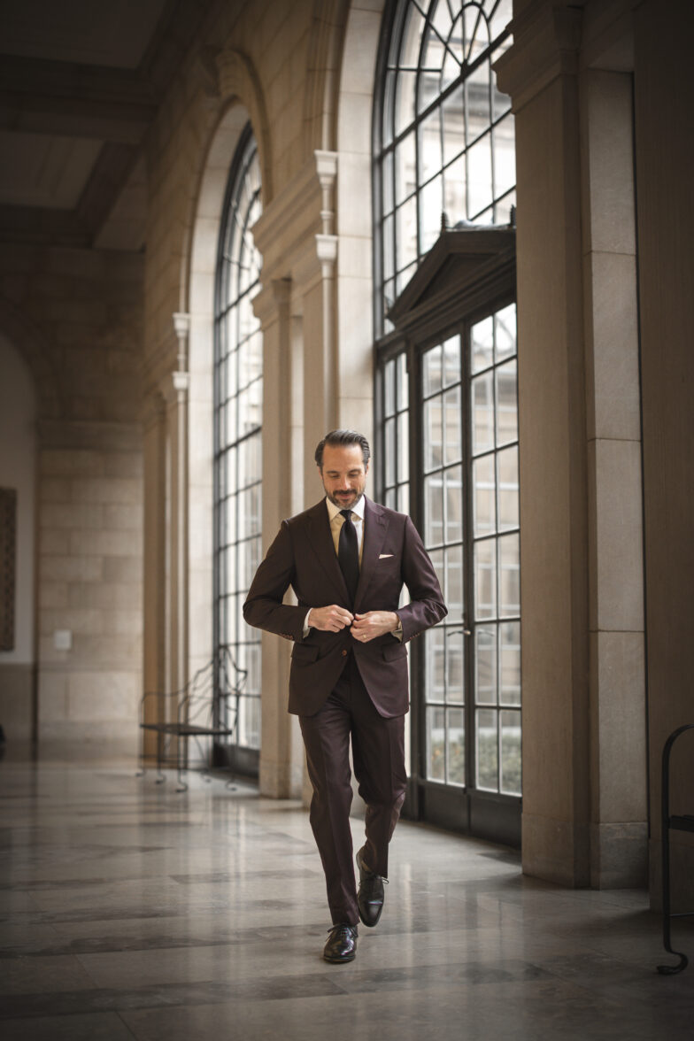 Burgundy suit with brown shoes ⋆ Best Fashion Blog For Men -  TheUnstitchd.com