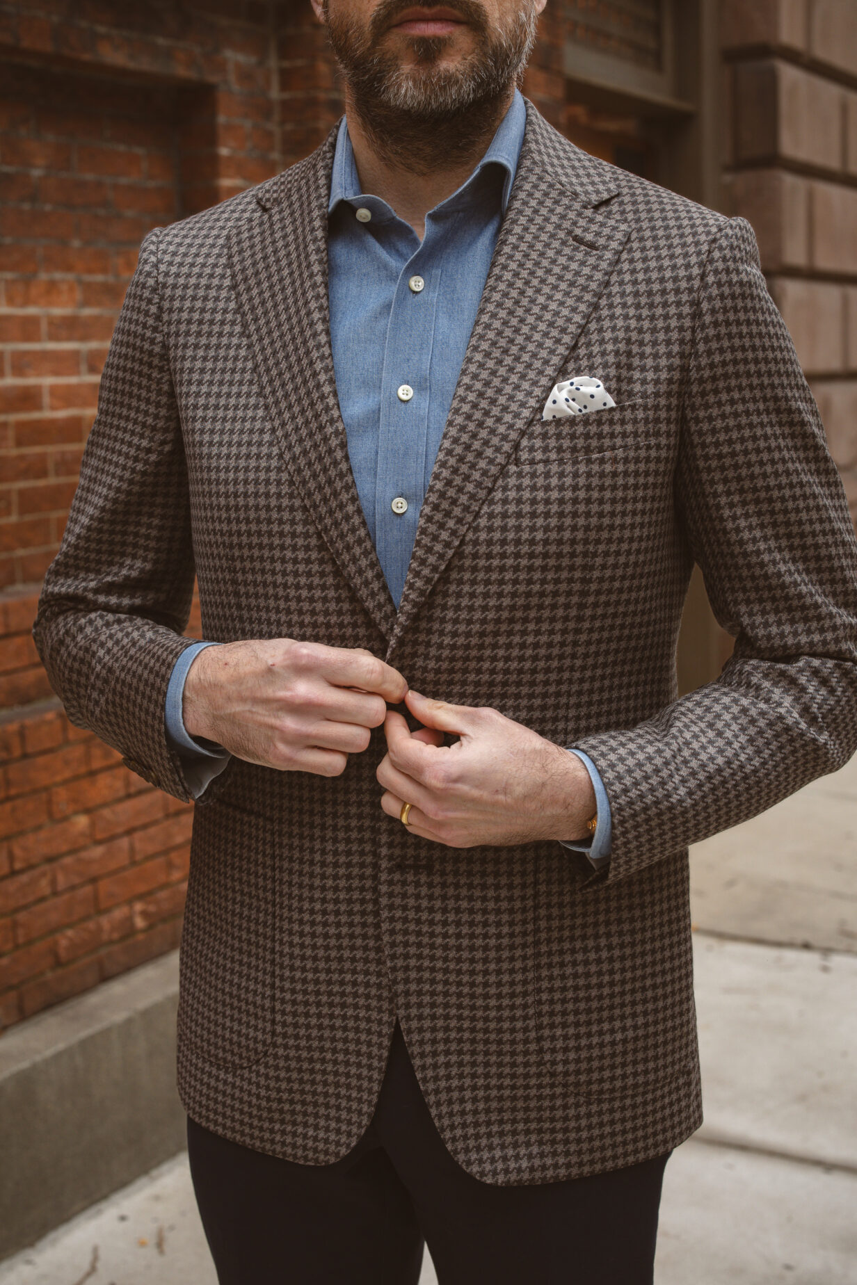 NWOT selling Men's brown Houndstooth jacket