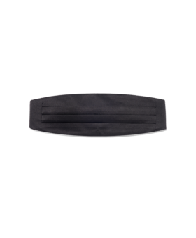 Front view of Black Silk Cummerbund – Custom Fit by He Spoke Style