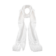 White Silk Opera Scarf with Hand-Knotted Fringe – Handmade in Como, Italy