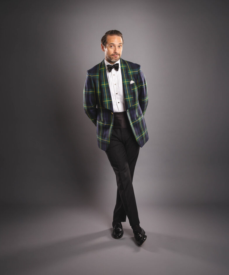Gordon Tartan Dinner Jacket Outfit Idea He Spoke Style