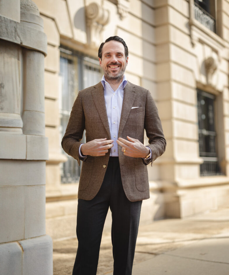 Brown Sport Coat With Blue Shirt \u0026 Gray Pants | He Spoke Style