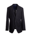 Navy Blue Linen Suit Jacket – Custom Fit by He Spoke Style