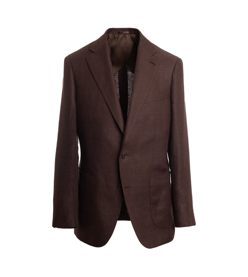 Rust Brown Hopsack Suit | He Spoke Style