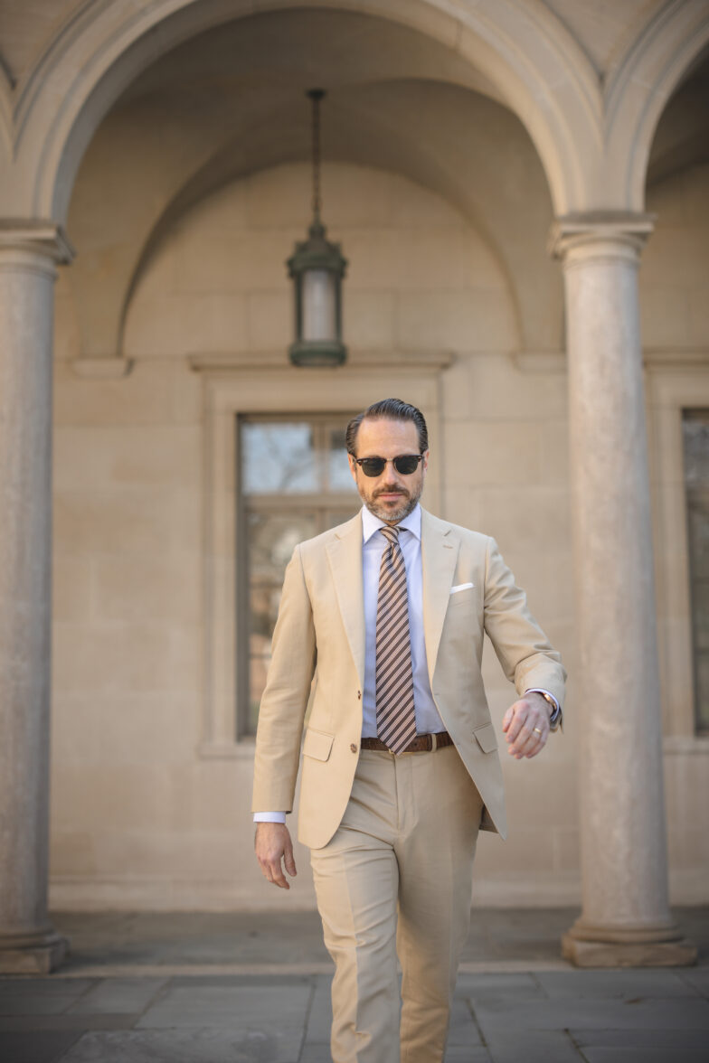 The Khaki Men’s Cotton Suit for Spring and Summer He Spoke Style