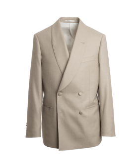 Champagne Double-Breasted Dinner Jacket – Custom Fit by He Spoke Style