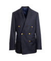 Classic Navy Blue Double-Breasted Blazer – Custom Fit by He Spoke Style