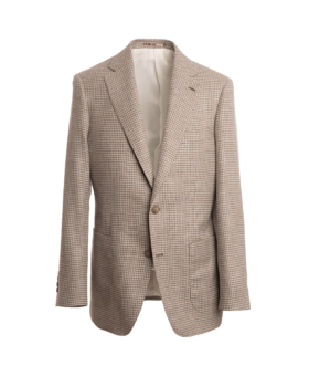 Mid-Brown Houndstooth Sport Coat – Custom Fit by He Spoke Style