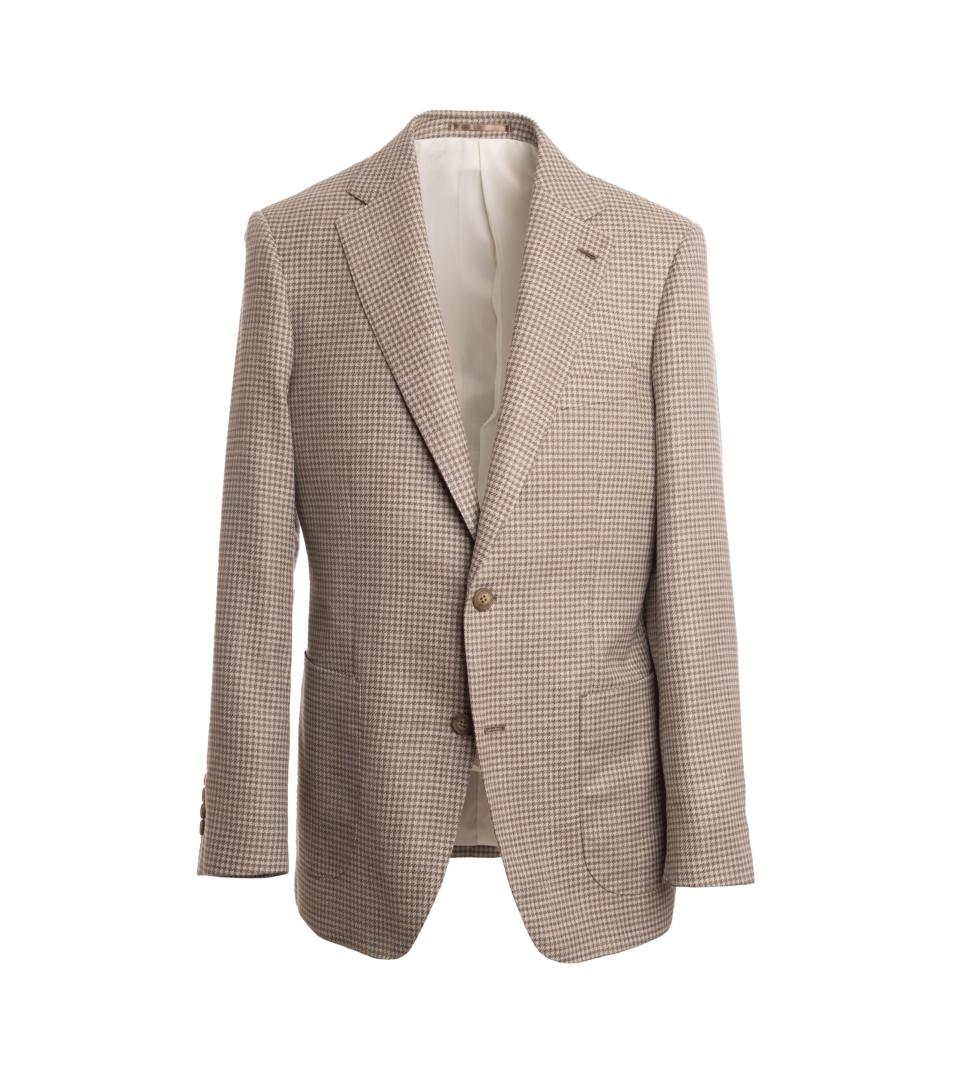 Mid-Brown Houndstooth Sport Coat – Custom Fit by He Spoke Style