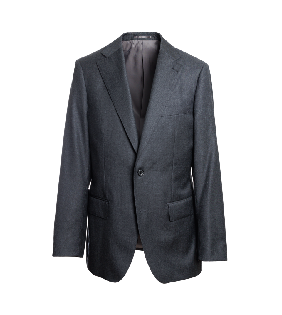 Medium Gray Twill Suit Jacket – Custom Fit by He Spoke Style