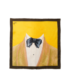 'Seasonal Gingko' silk pocket square