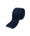Royal Blue Silk Knit Tie with Square End - custom suits nyc bespoke tailor midtown, noho